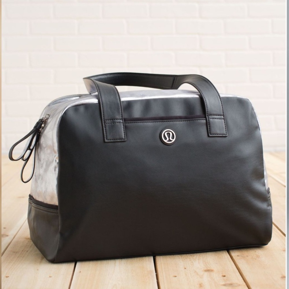 Lululemon Urban Sanctuary Bag - Black and Silver